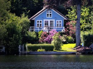 Ferienhaus in Blau